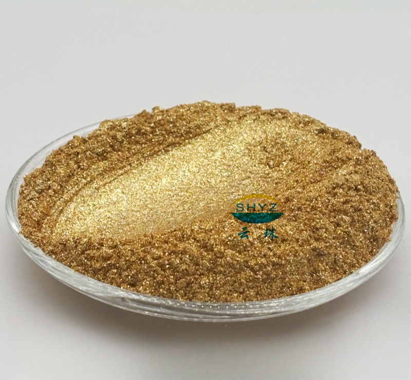 YunSynMica GR3203 Glaring sparkle deep gold